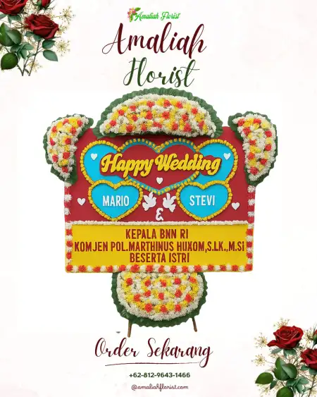 Papan Bunga Pernikahan Margatani